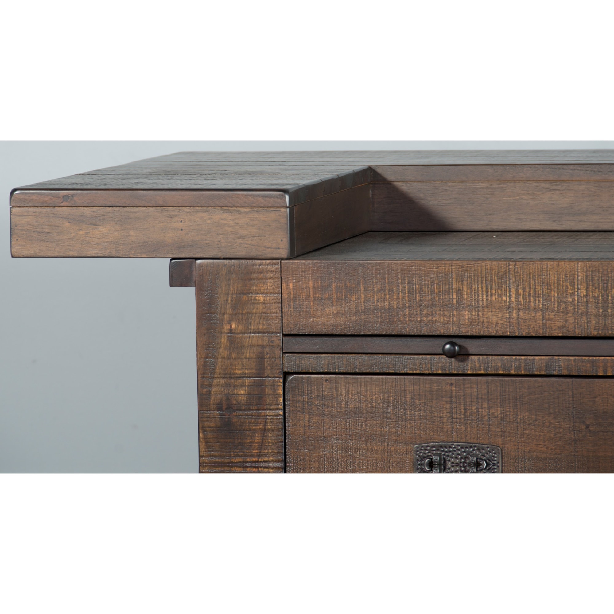 Homestead 300782 Rustic Bar with Wine Glass Storage Walker's Furniture Bar Bars